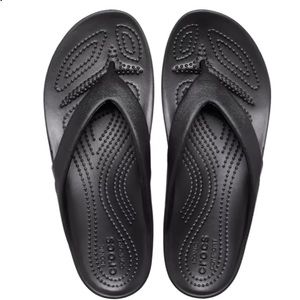 CROCS Women’s Kadee II Flip Flop in Black Size 10